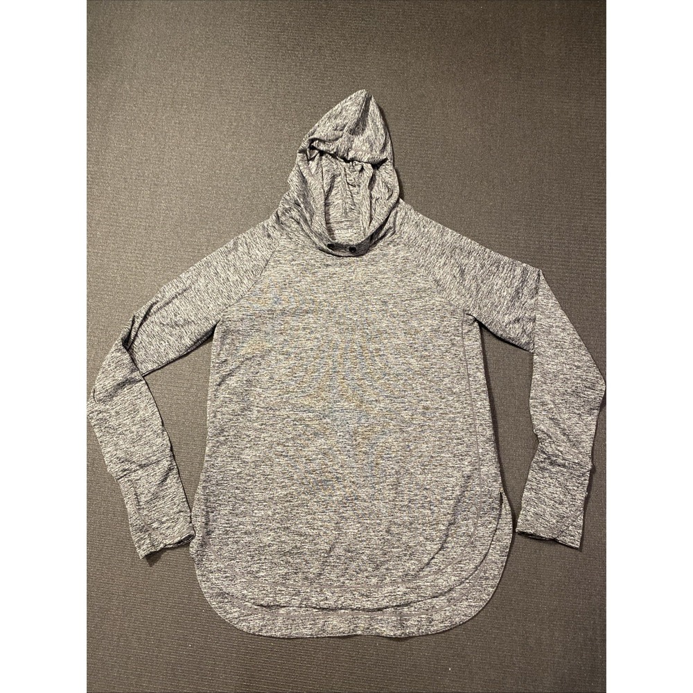 Athleta Uptempo Hoodie Sweatshirt Heather Gray SIZE M #382882